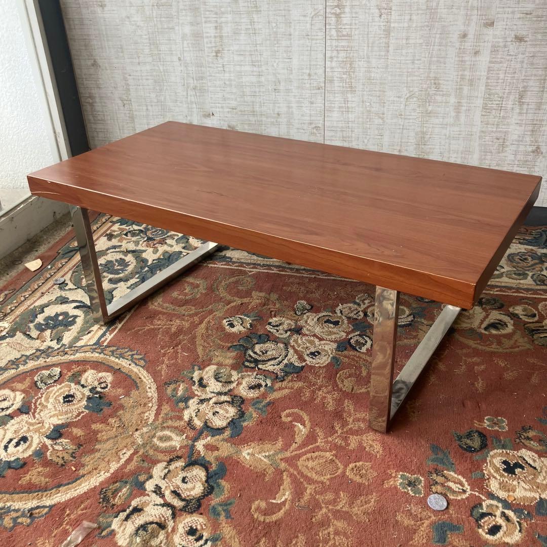 北欧レトロ インダストリアル アイアンフレーム 木製ローテーブルコーヒーテーブル