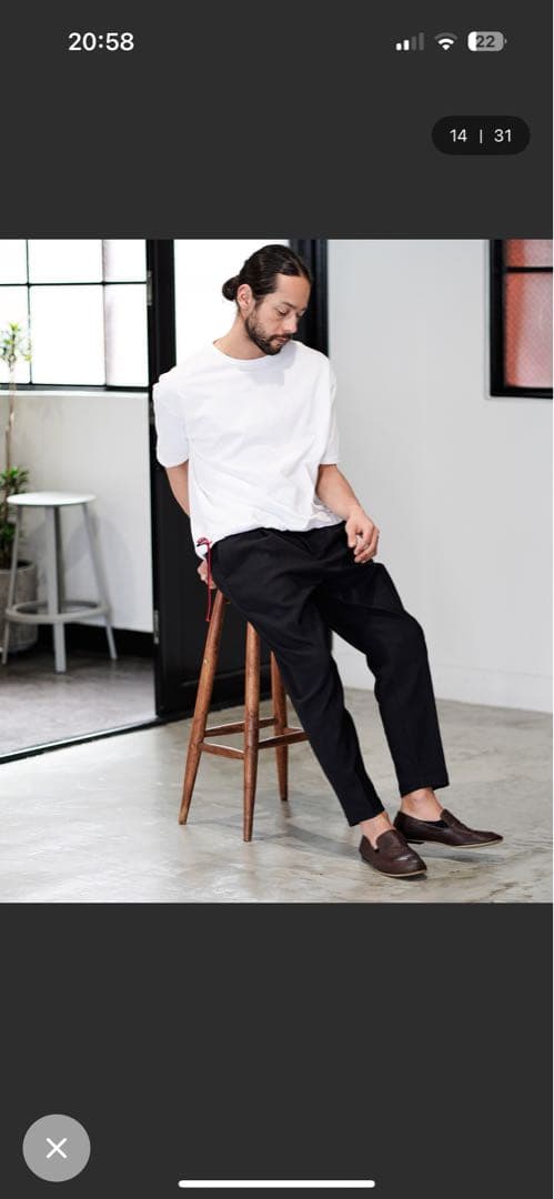 ネ*ロ様 CAMBIO mp8861-テーパードライン裾シングルトラウザー