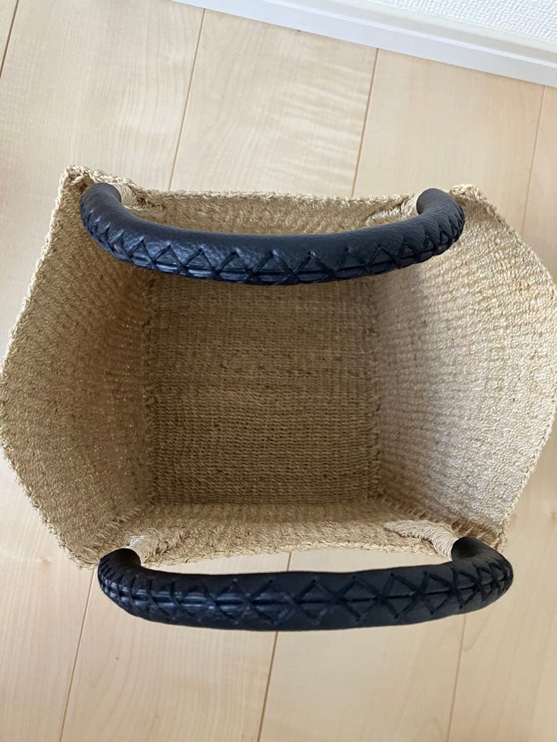 【美品】 UNITED ARROWS ポーチ付きスクエアトートバッグ　かごバッグ