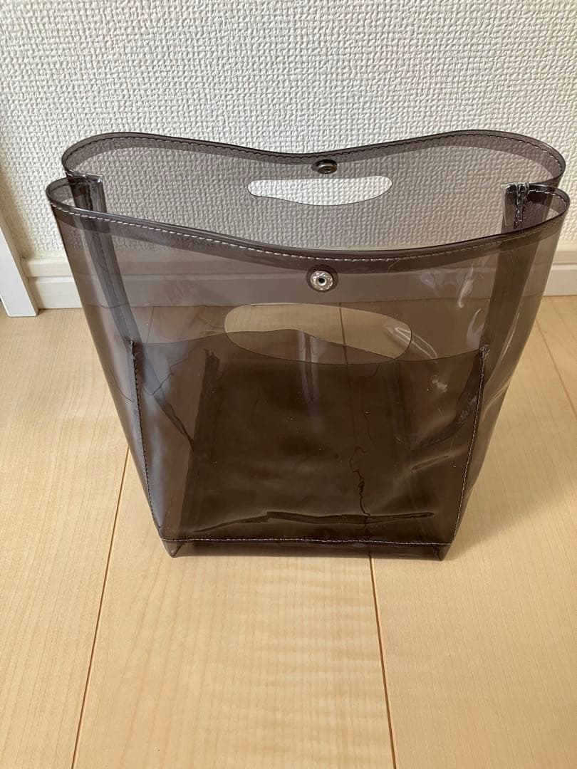 【美品】 UNITED ARROWS ポーチ付きスクエアトートバッグ　かごバッグ