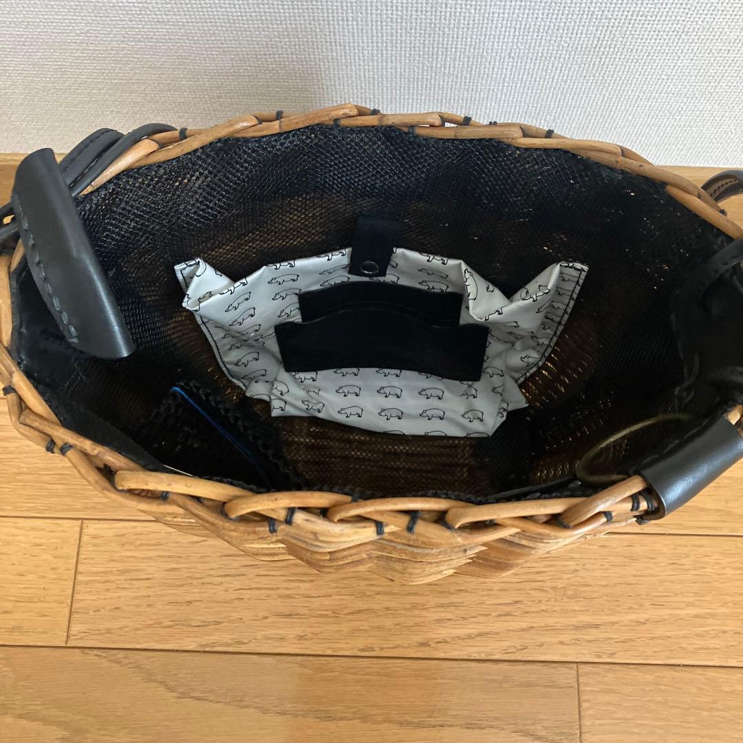 ねじねじページ　エバゴス かごバッグ スカーフ付き