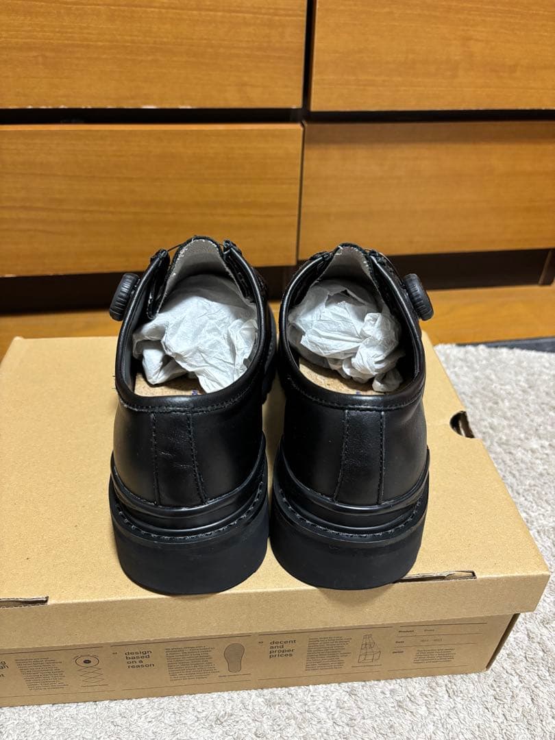 靴 pg steven alan knock black leather 42