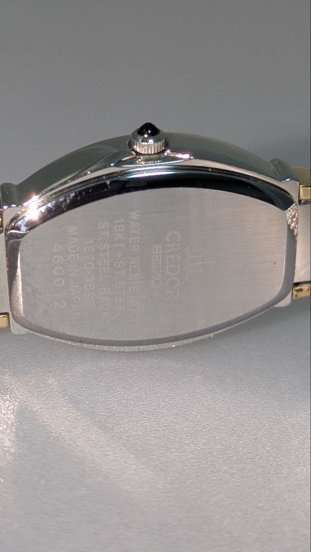 美品 SEIKO CREDOR K18 コンビ ダイヤ レディース時計