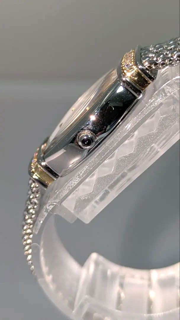 美品 SEIKO CREDOR K18 コンビ ダイヤ レディース時計