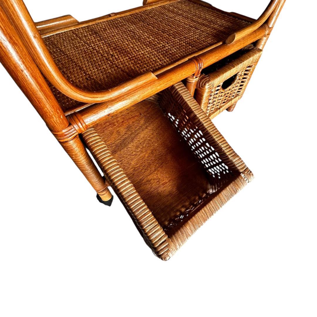 ラタン ポールハンガー キャスター付 コートハンガー 籐家具