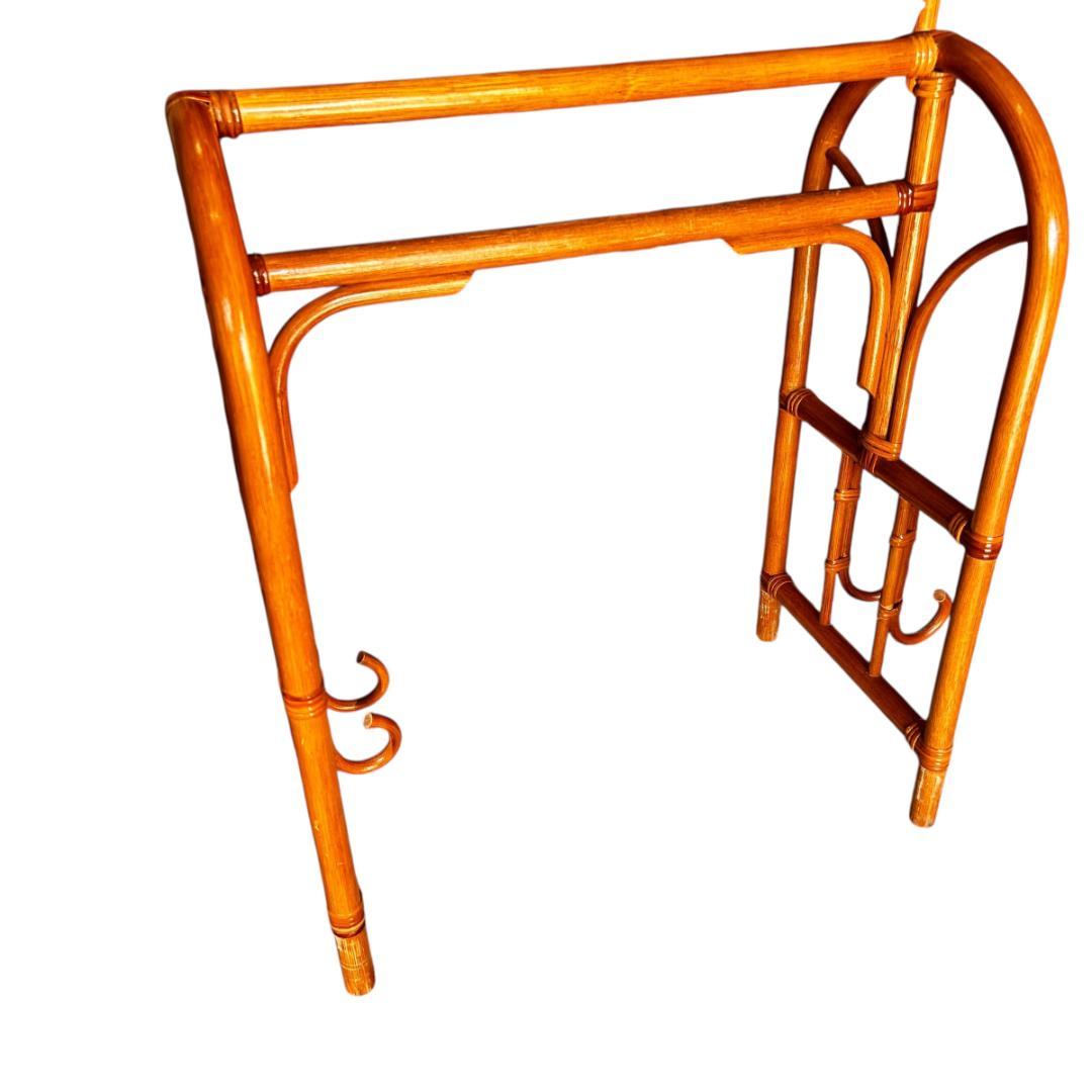 ラタン ポールハンガー キャスター付 コートハンガー 籐家具