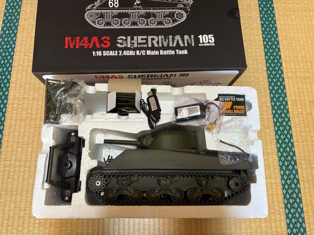 M4A3 SHERMAN 105 ラジコン戦車 1:16 ヘンロン