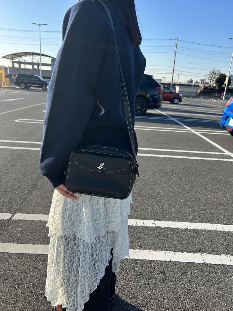 【agnes b.】レザーショルダーバッグ