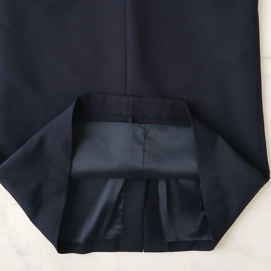 美品 アンタイトル 上質 スラッシュネック ジャンパースカート S ネイビー