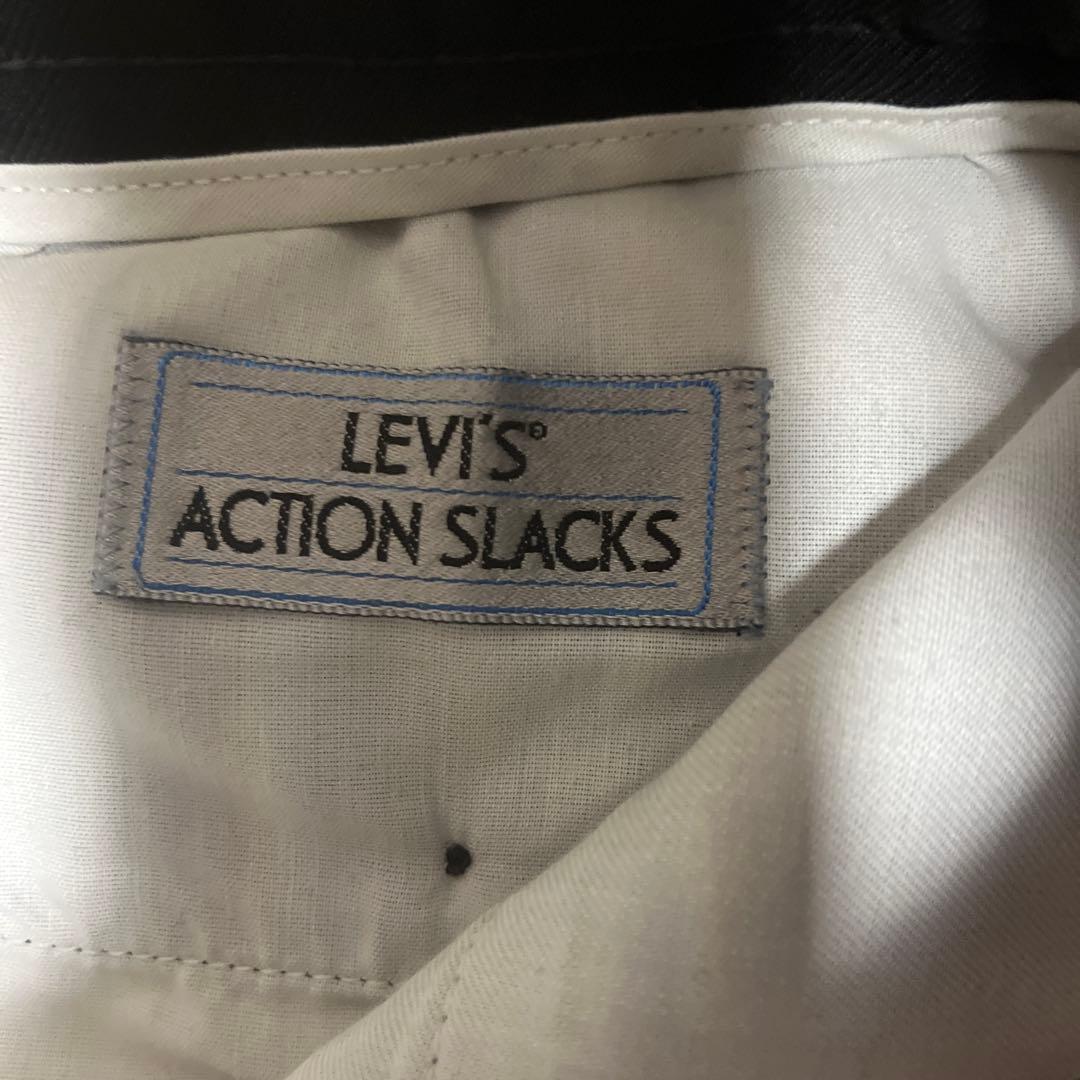 LEVI'S ACTION SLACKS ブラック W32L30 ovy