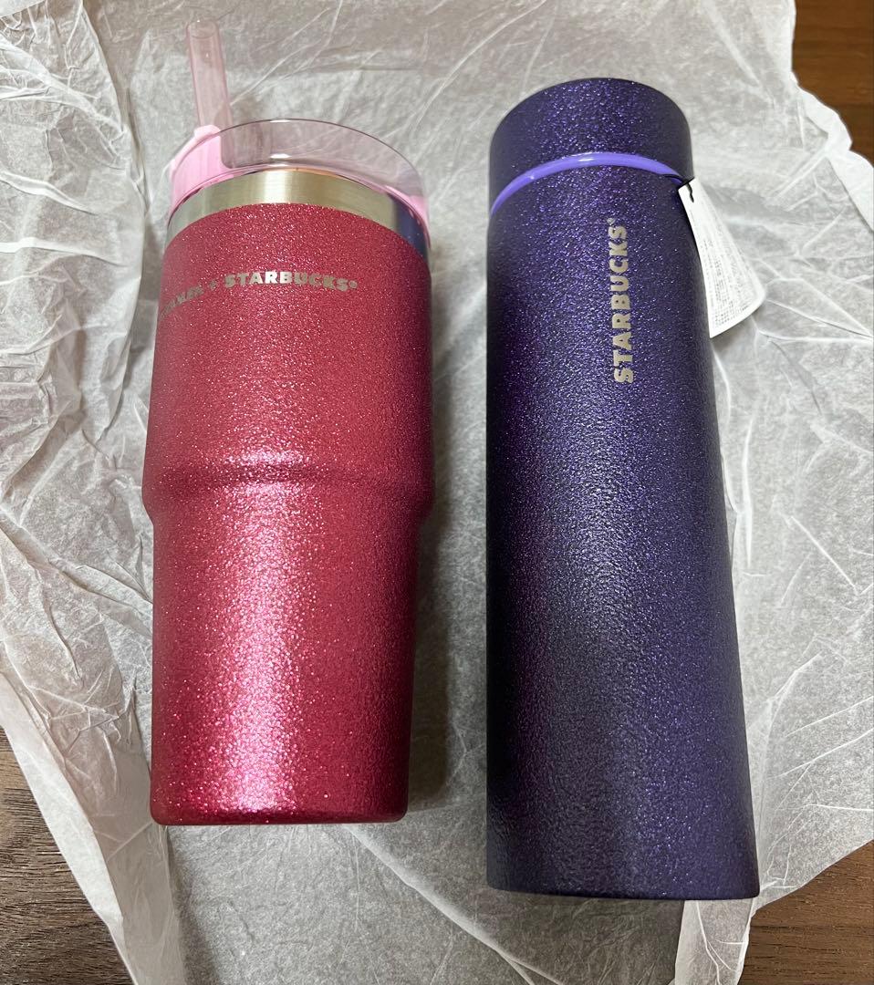 新品　スターバックス　ピンク タンブラー　パープル　ねこ　ボトル　猫