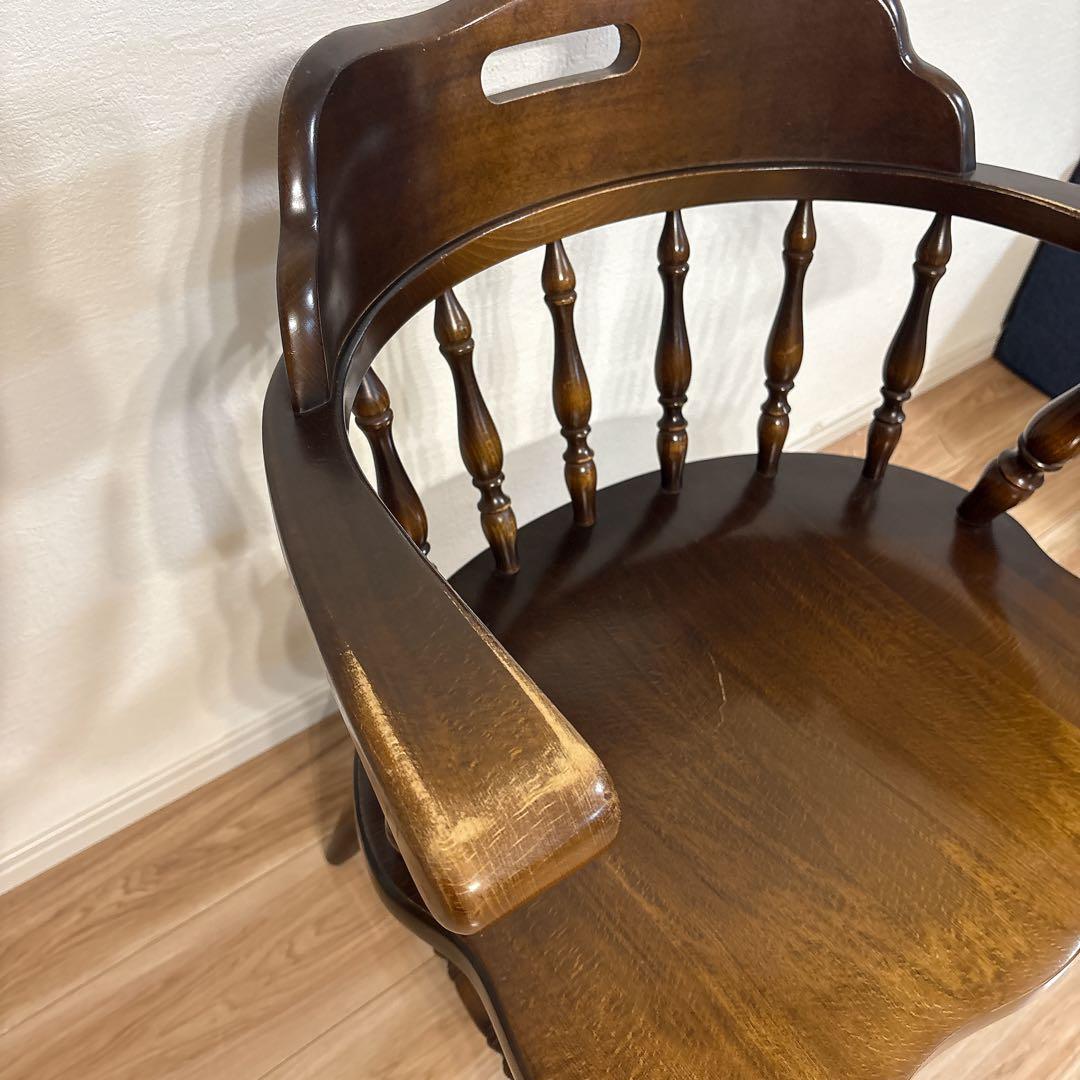 ✨送料無料✨ 飛騨産業 キツツキマーク キャプテンチェア アームチェア 椅子 ②