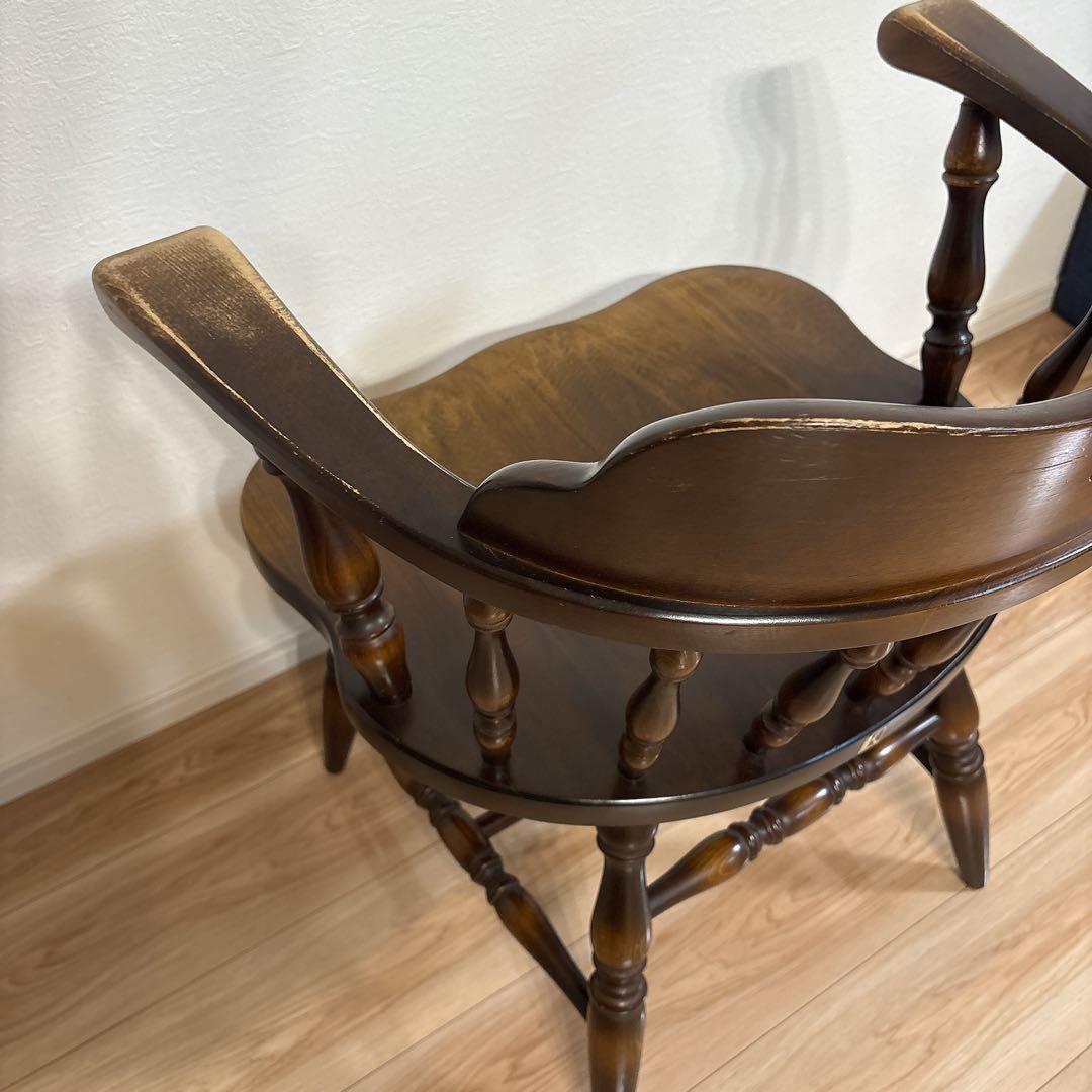 ✨送料無料✨ 飛騨産業 キツツキマーク キャプテンチェア アームチェア 椅子 ②