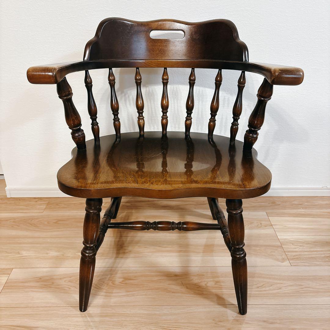 ✨送料無料✨ 飛騨産業 キツツキマーク キャプテンチェア アームチェア 椅子 ②