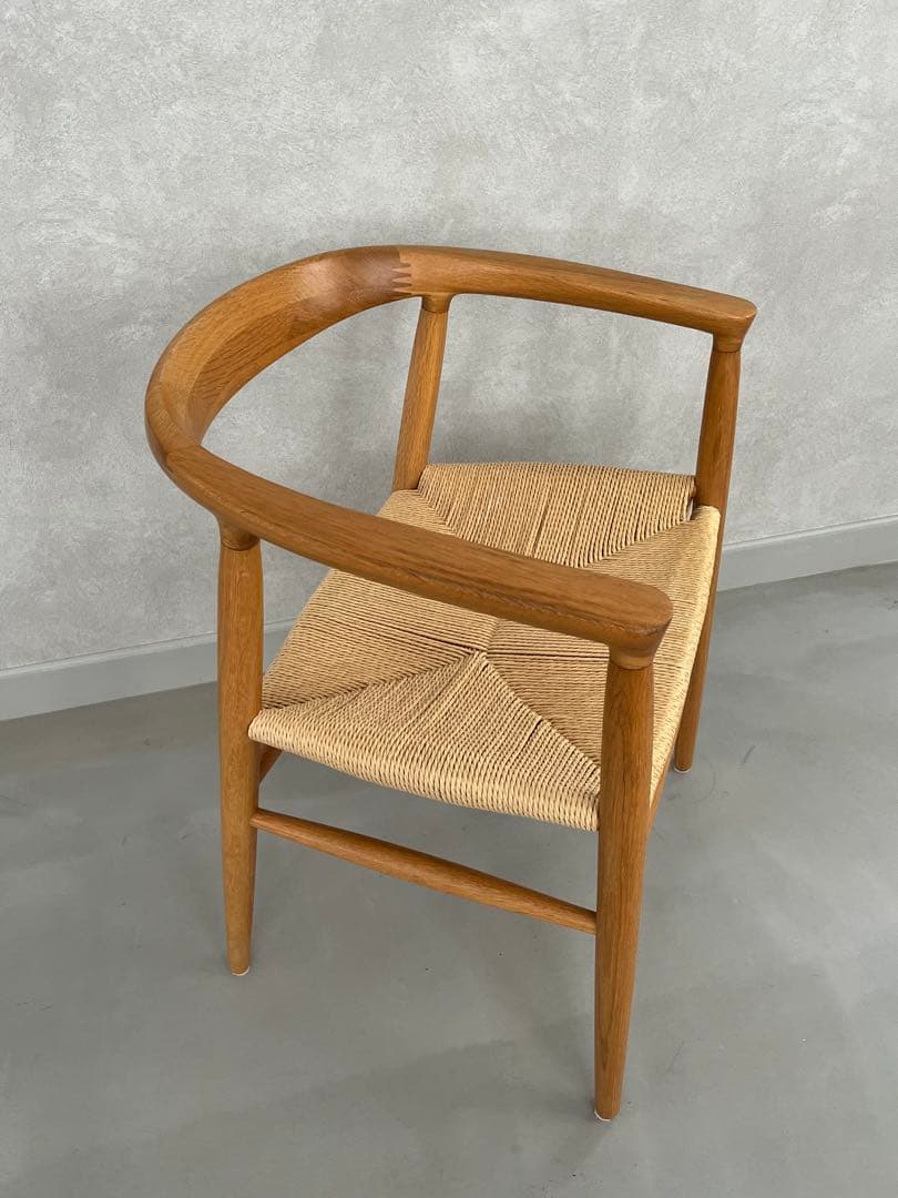 無印良品　ペーパーコード　アームチェア　オーク無垢材　東京都引取　発送もOK