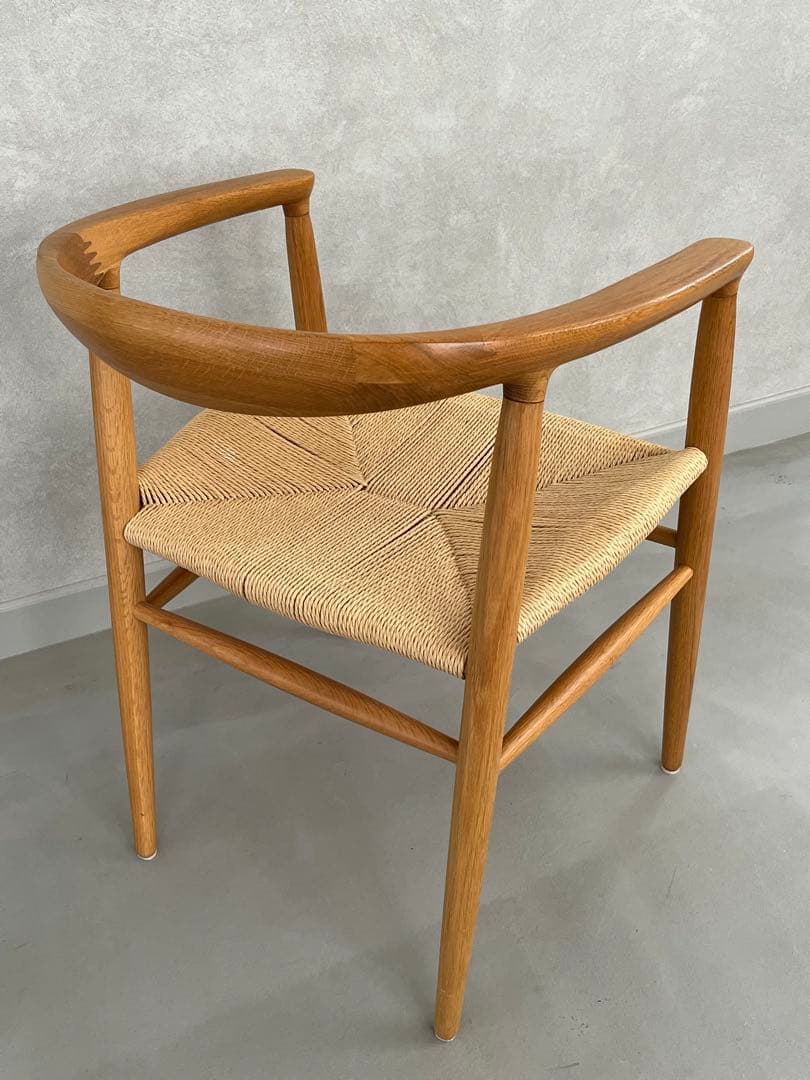 無印良品　ペーパーコード　アームチェア　オーク無垢材　東京都引取　発送もOK