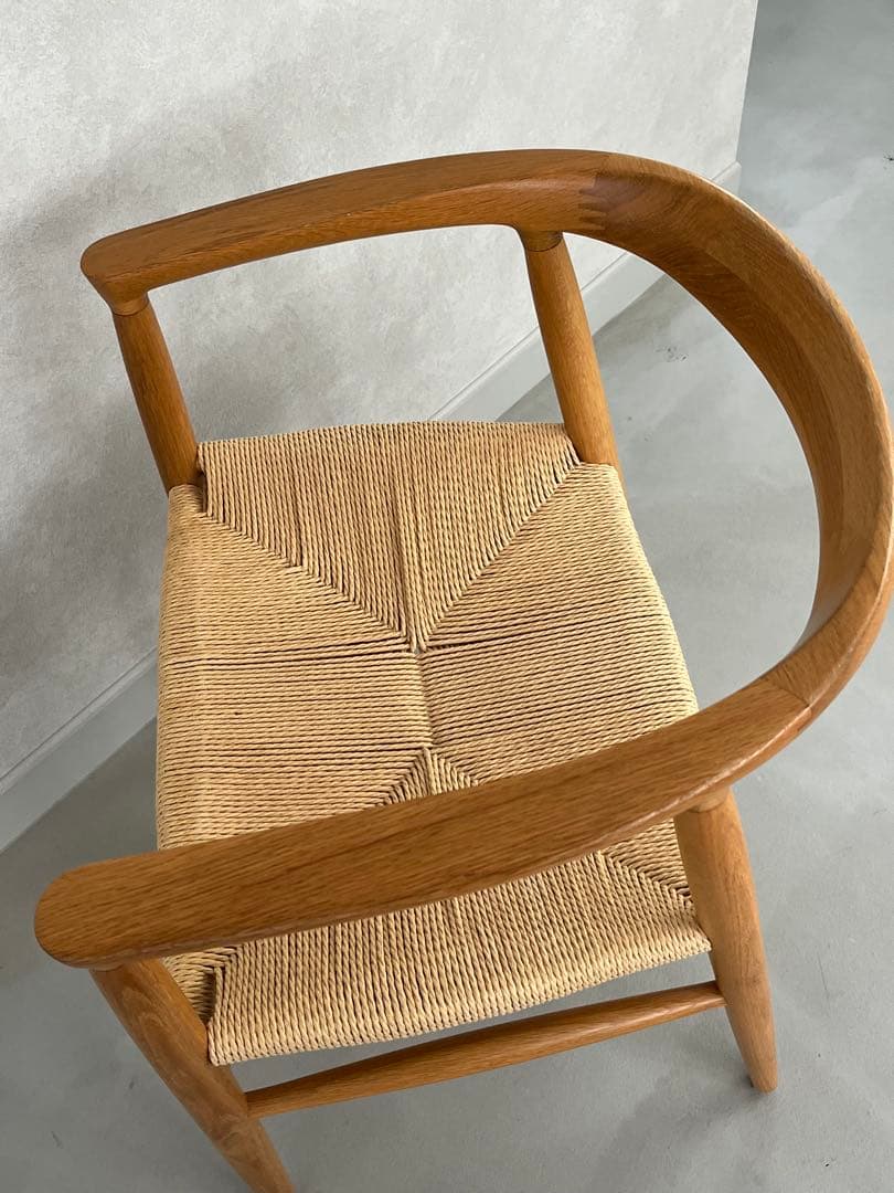 無印良品　ペーパーコード　アームチェア　オーク無垢材　東京都引取　発送もOK