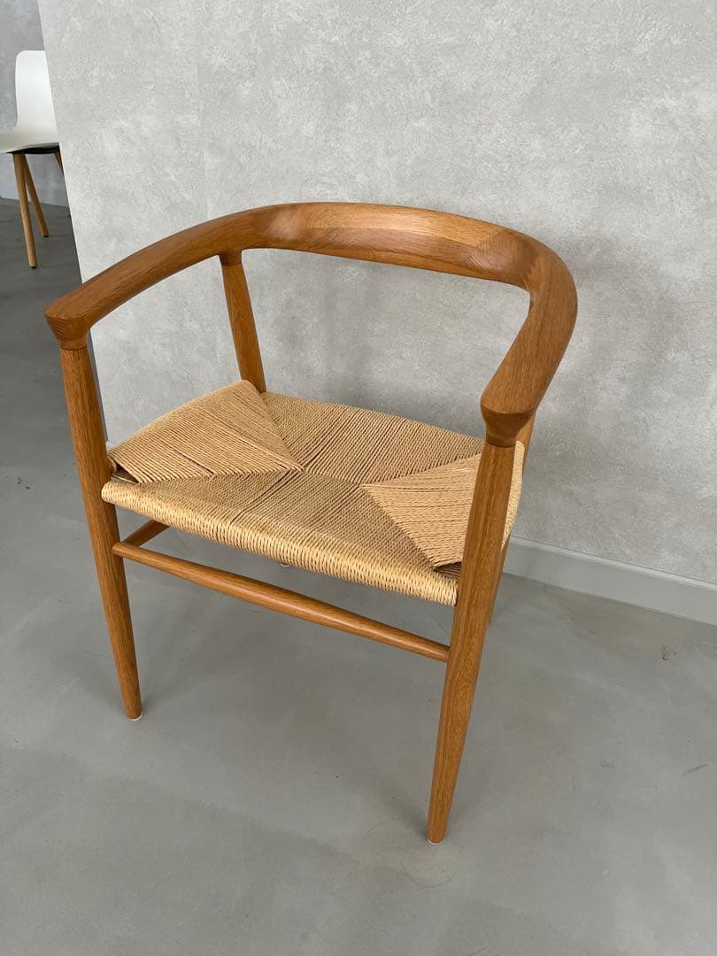 無印良品　ペーパーコード　アームチェア　オーク無垢材　東京都引取　発送もOK