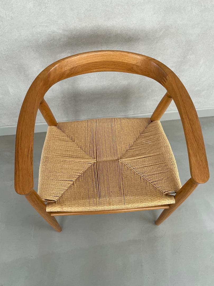 無印良品　ペーパーコード　アームチェア　オーク無垢材　東京都引取　発送もOK