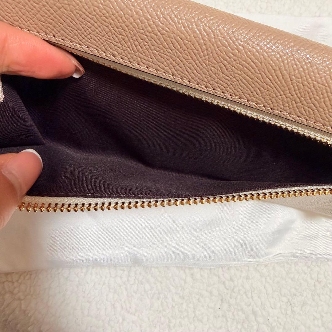 coach ベージュ ホワイト 長財布