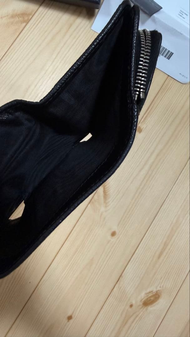 PRADA 1MH044 ブラック サフィアーノ コンパクトウォレット