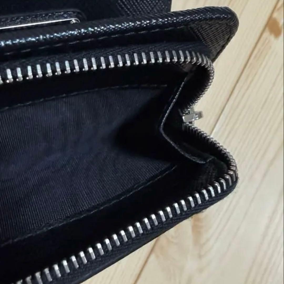 PRADA 1MH044 ブラック サフィアーノ コンパクトウォレット