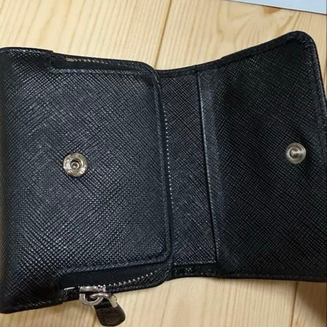 PRADA 1MH044 ブラック サフィアーノ コンパクトウォレット