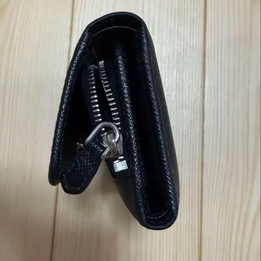 PRADA 1MH044 ブラック サフィアーノ コンパクトウォレット