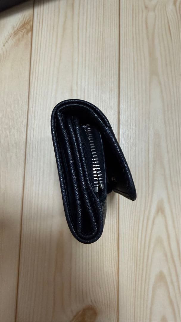 PRADA 1MH044 ブラック サフィアーノ コンパクトウォレット