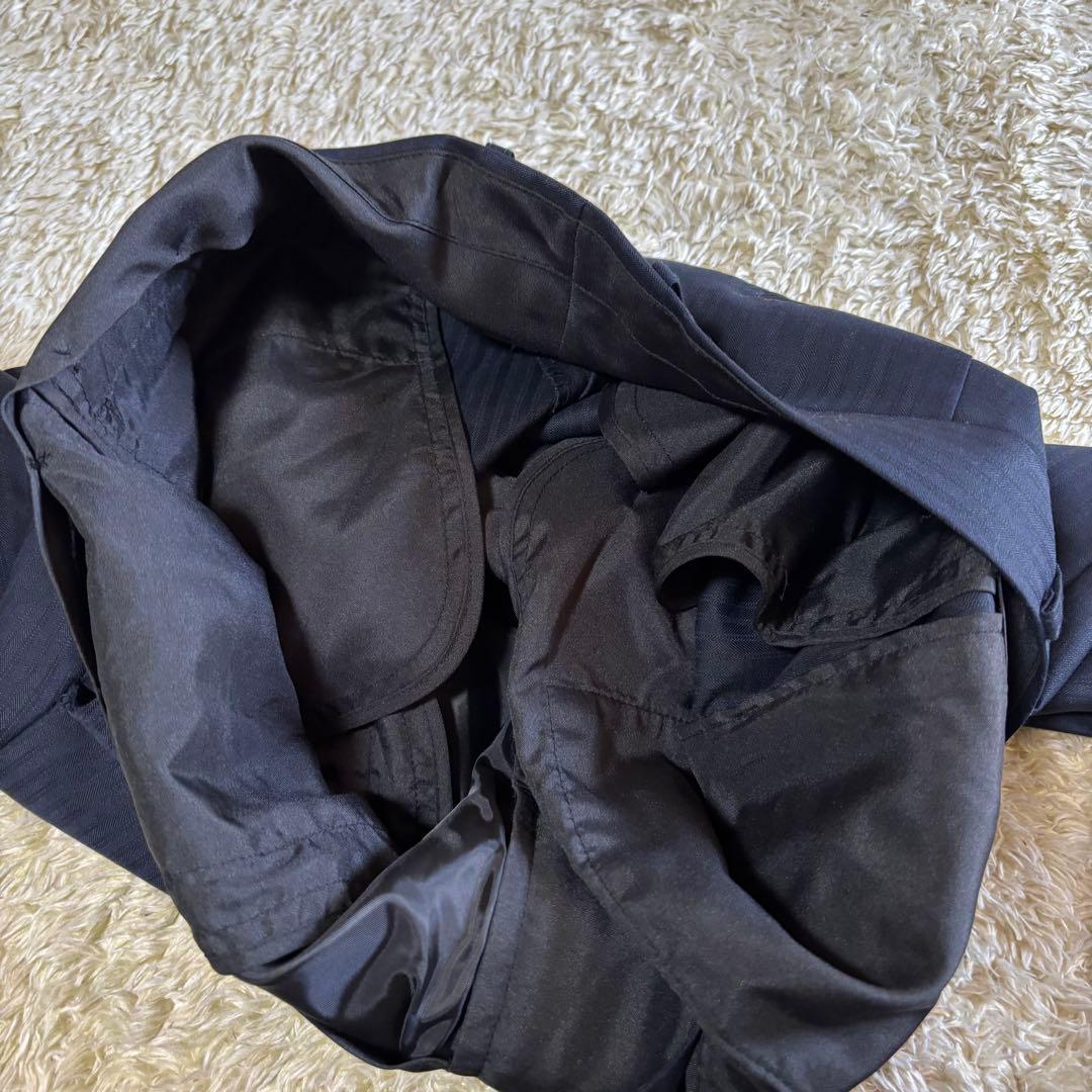 美品　タカキュー　メイルアンドコー　スリーピース　スーツ　セットアップネイビー