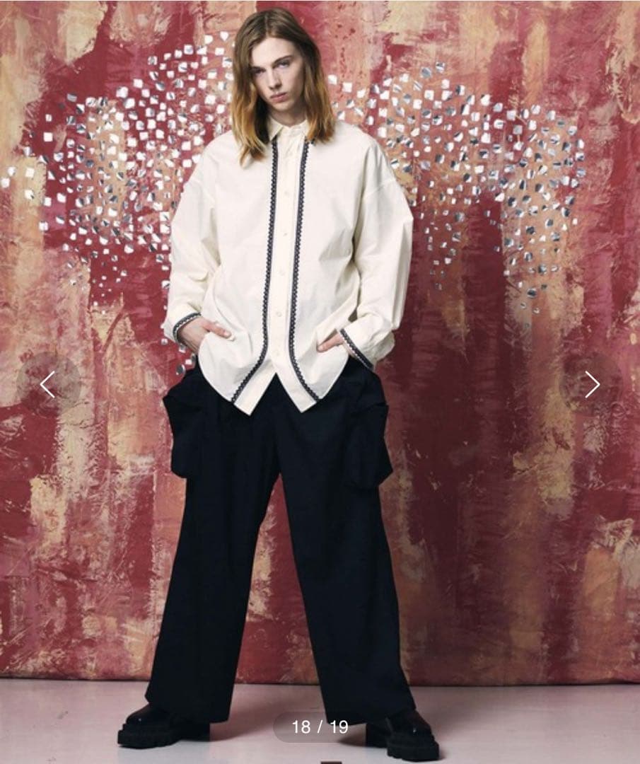 MAISON SPECIAL ロングベルトグルカツイルカーゴパンツ 黒 1サイズ