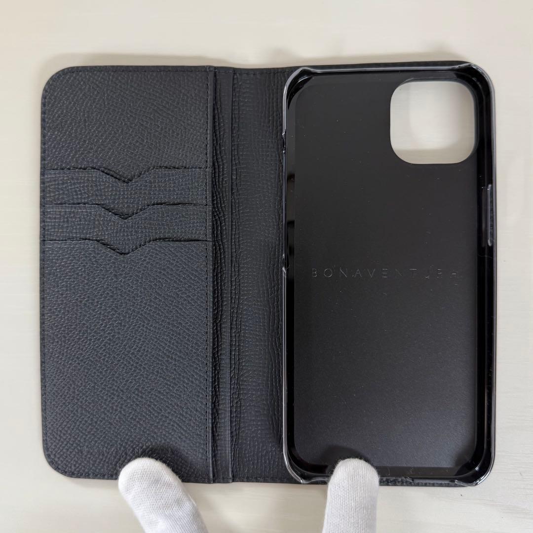 ボナベンチュラ iPhone13 ダイアリーケース ブラック