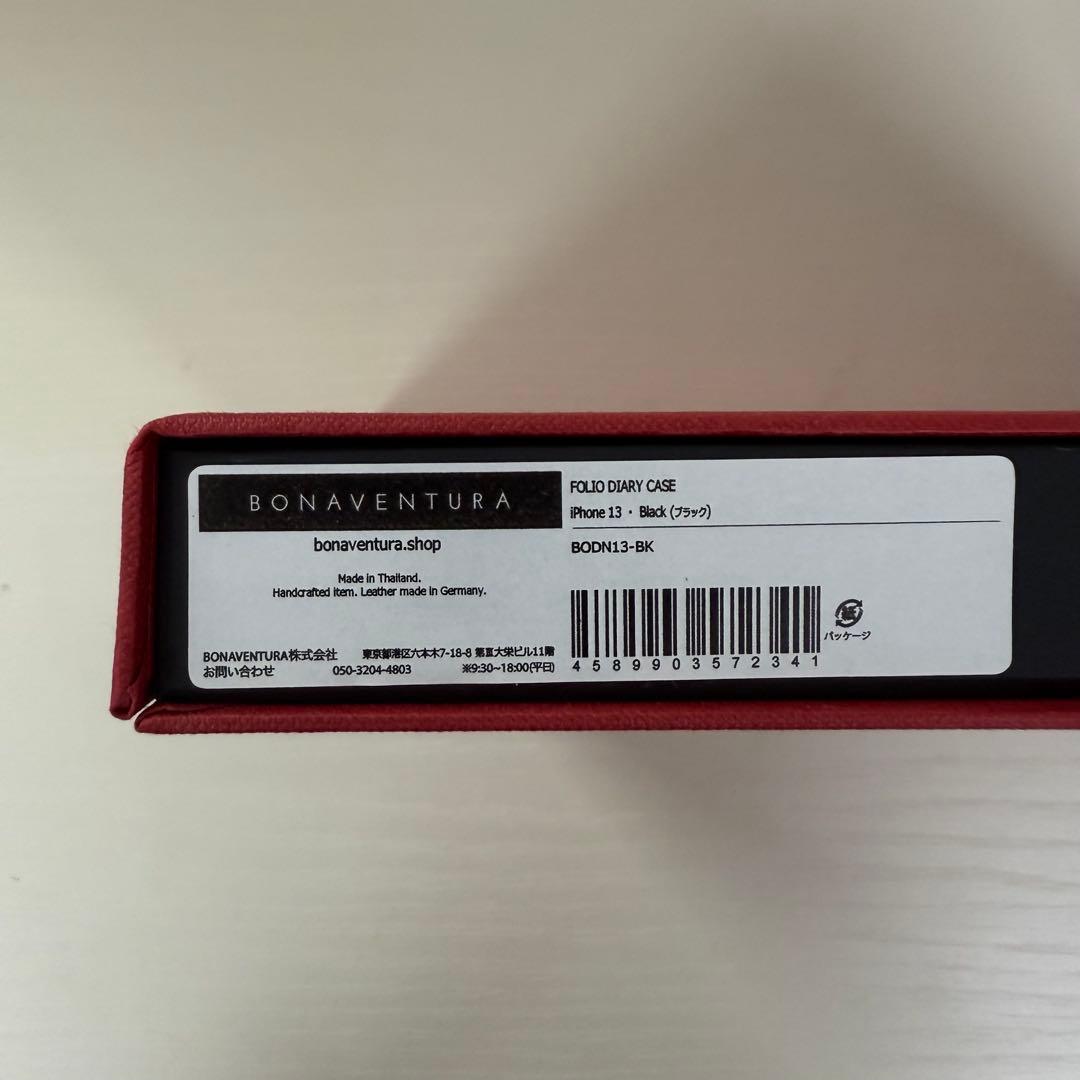 ボナベンチュラ iPhone13 ダイアリーケース ブラック