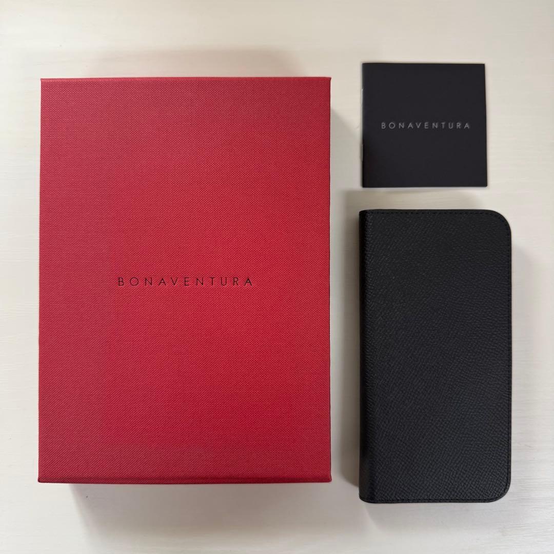 ボナベンチュラ iPhone13 ダイアリーケース ブラック