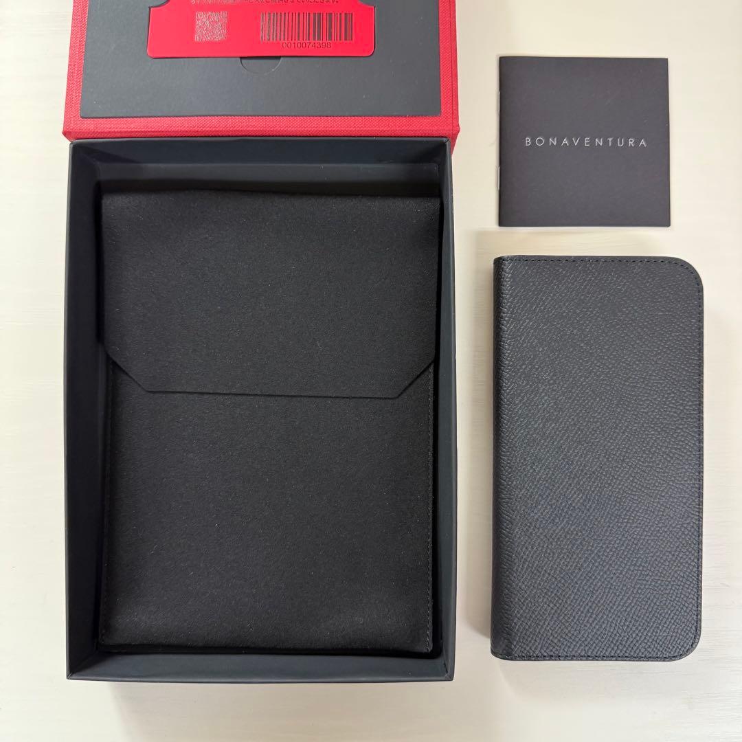 ボナベンチュラ iPhone13 ダイアリーケース ブラック