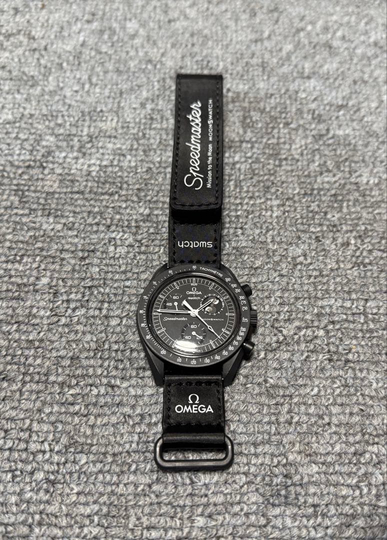 時計 Snoopy x OMEGA x Swatch MoonSwatch Black