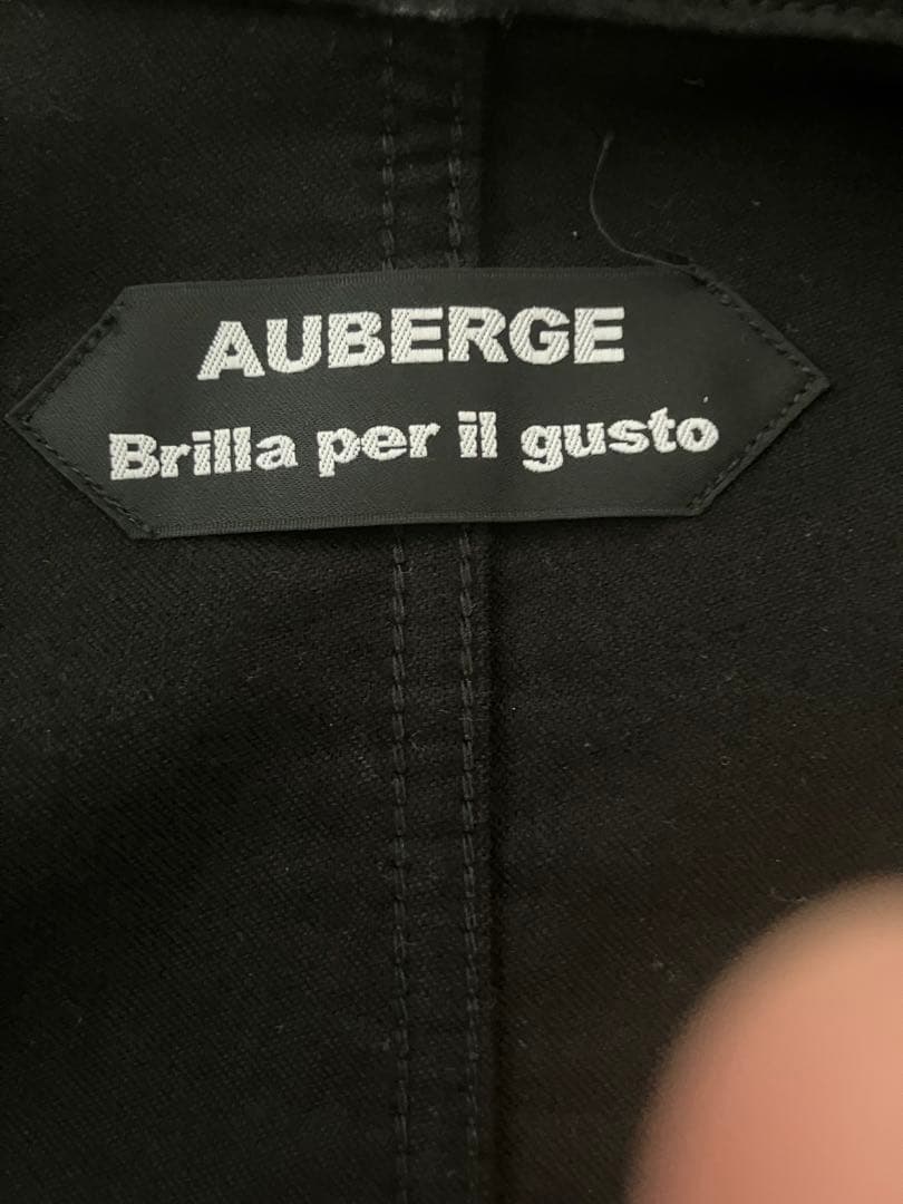 ■AUBERGE BEAMS別注 ウールコットン チャイナジャケット ブラック