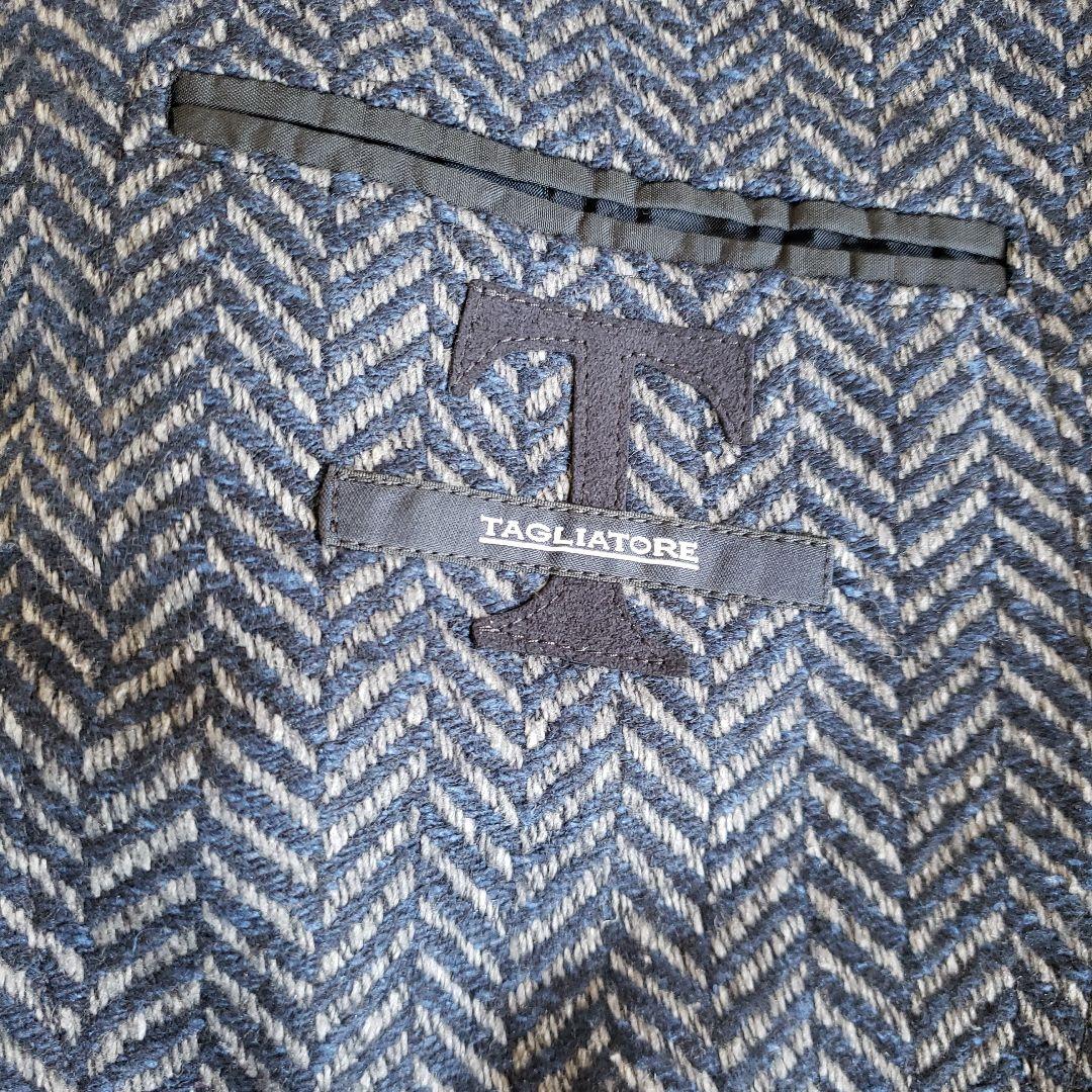 TAGLIATORE 　テーラードジャケット ネイビー　キュプラ