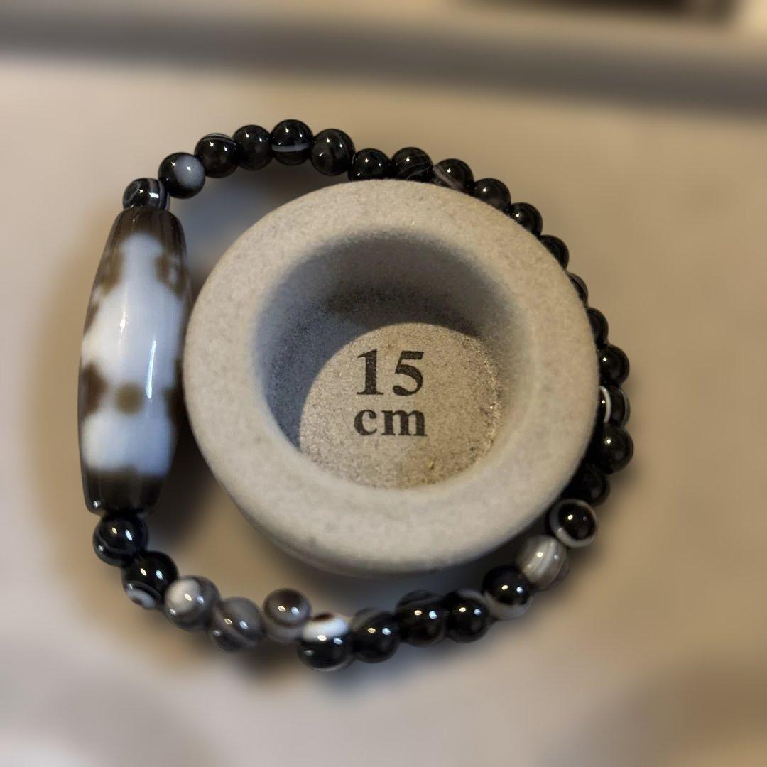 これはすっごい！三面大黒天様と目が綺麗な白蛇天珠様のブレス！天眼石！