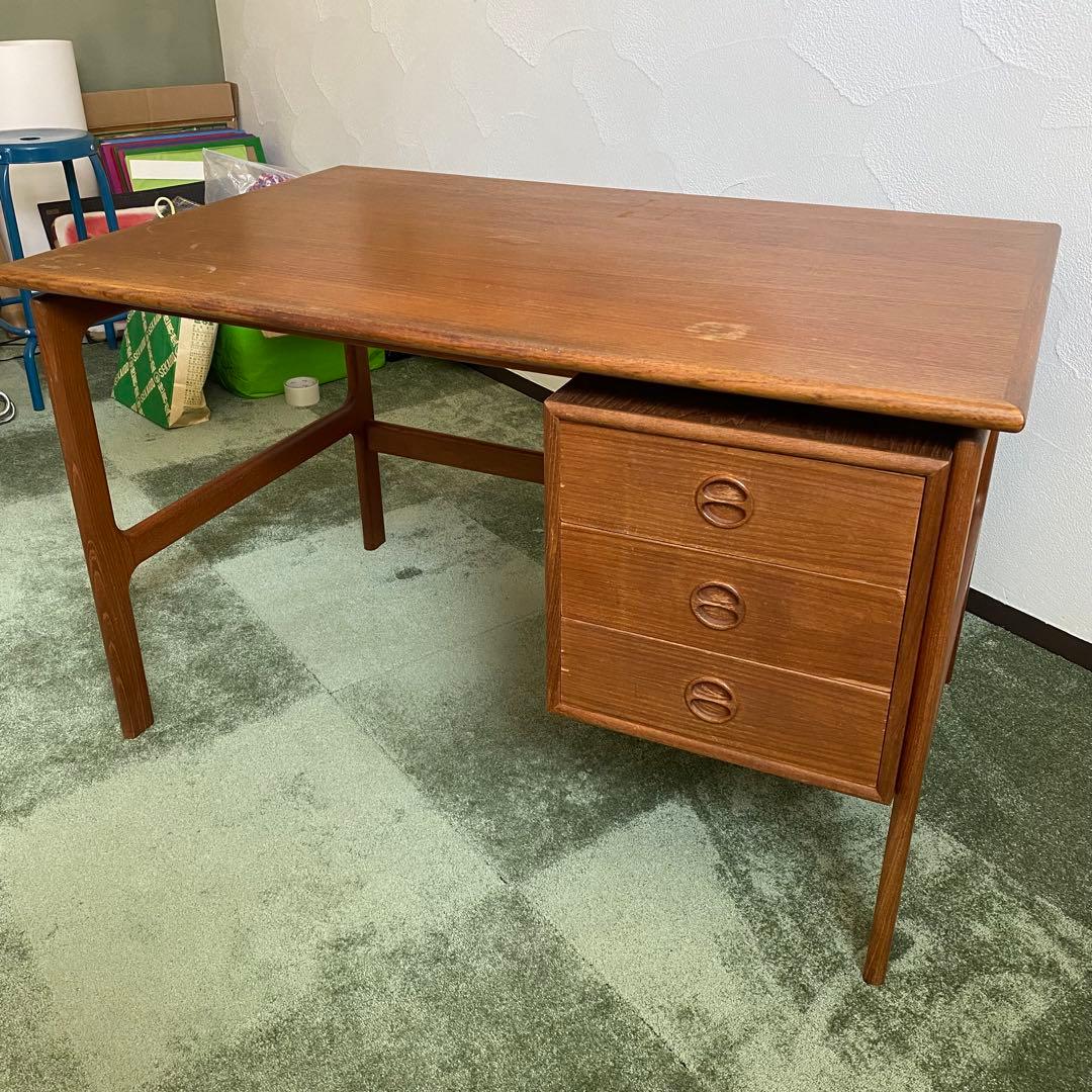 G.V.mobler 北欧 デンマーク製 チーク材 片袖デスク