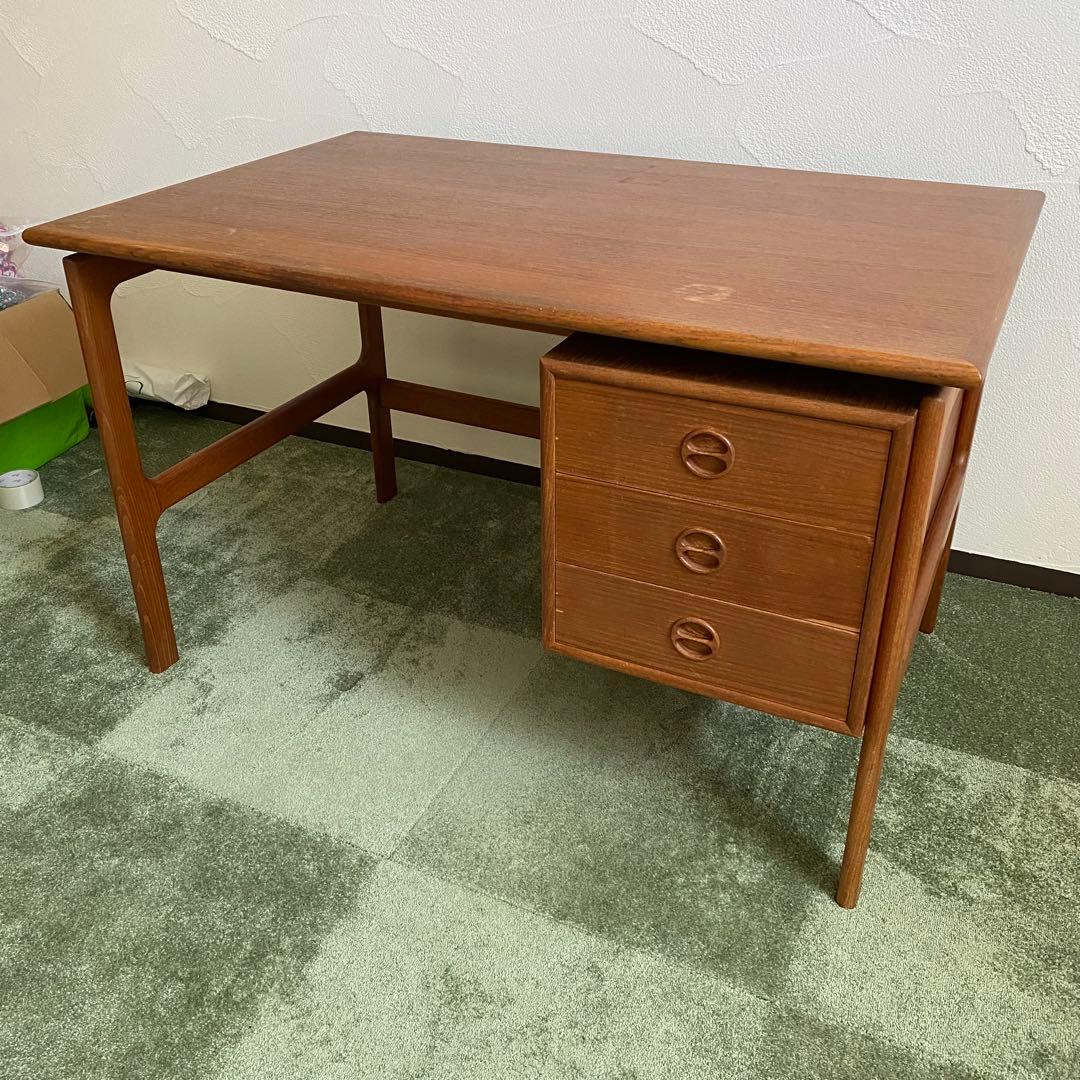 G.V.mobler 北欧 デンマーク製 チーク材 片袖デスク