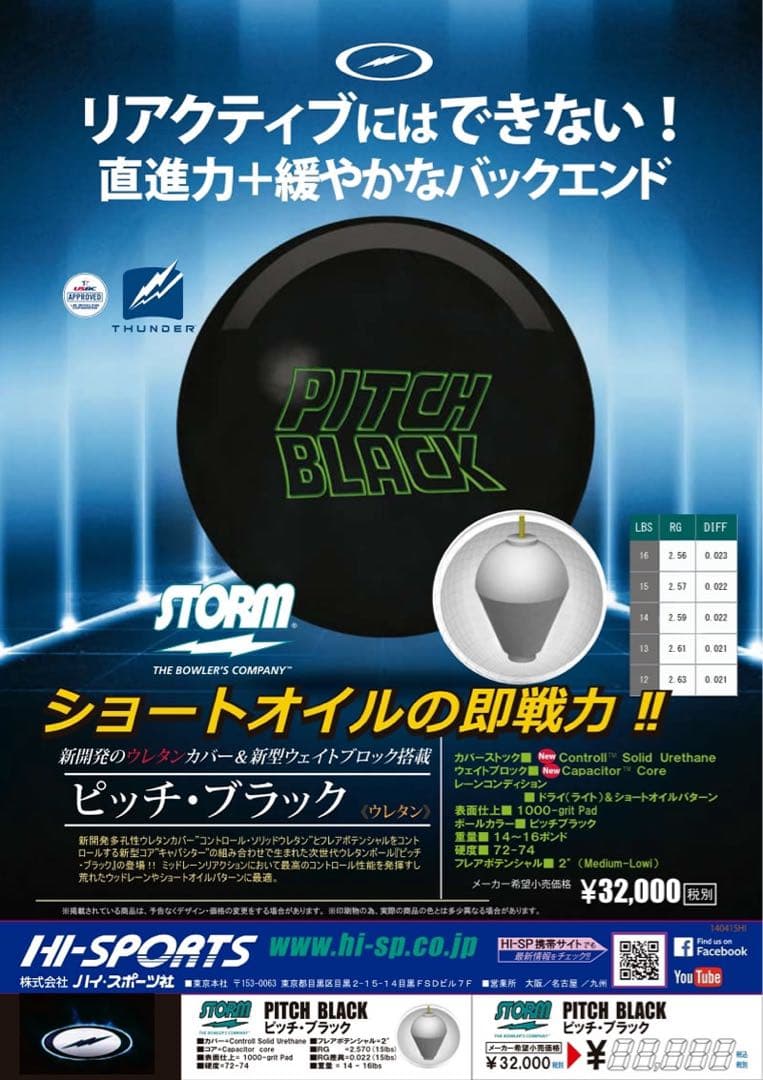 送料込み【新品】ピッチ・ブラック　ストーム　15ポンド4オンス 4