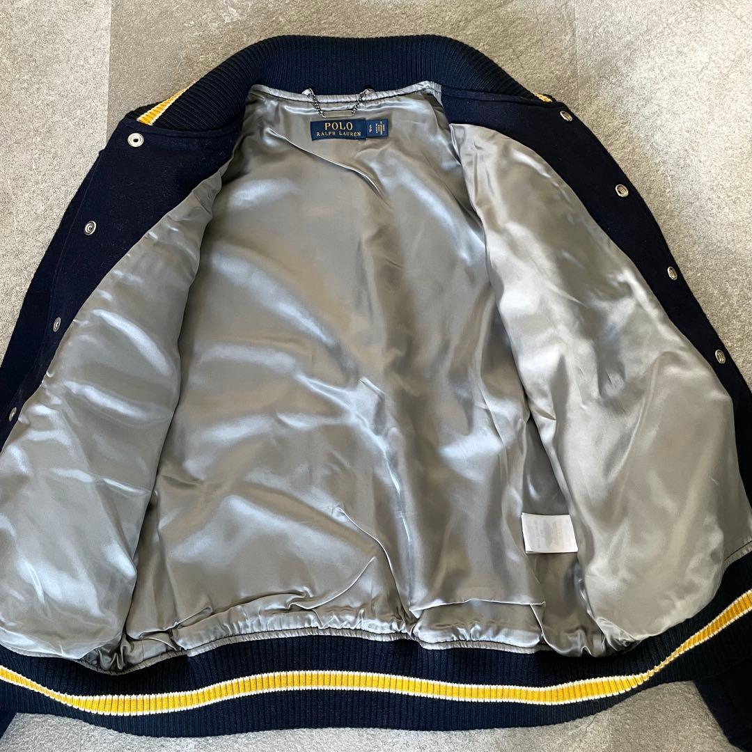 美品★ポロ　ラルフローレン　スタジャン　ワッペン　レディース　ネイビー　S