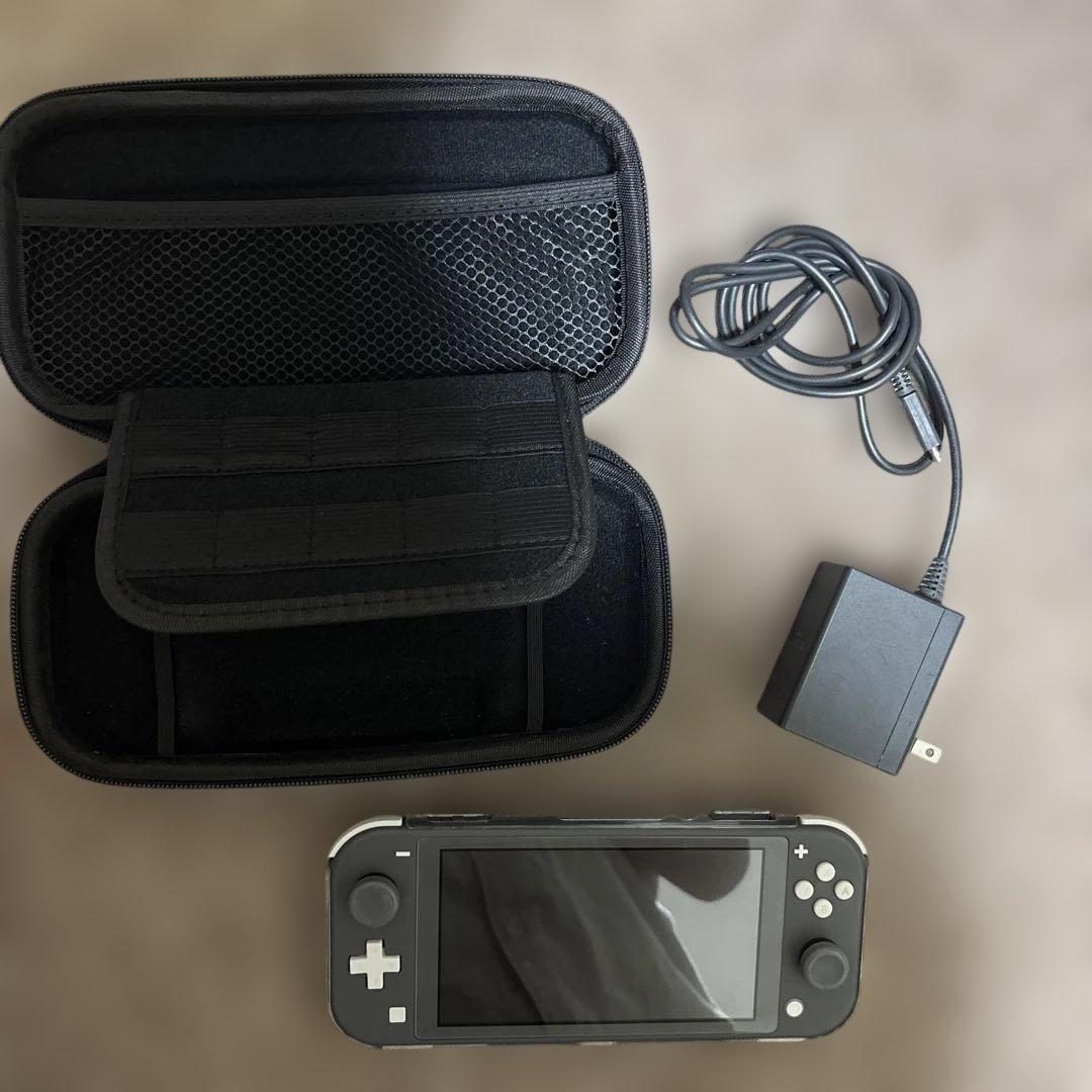 Nintendo Switch Lite グレー 本体と充電器、ケース付き