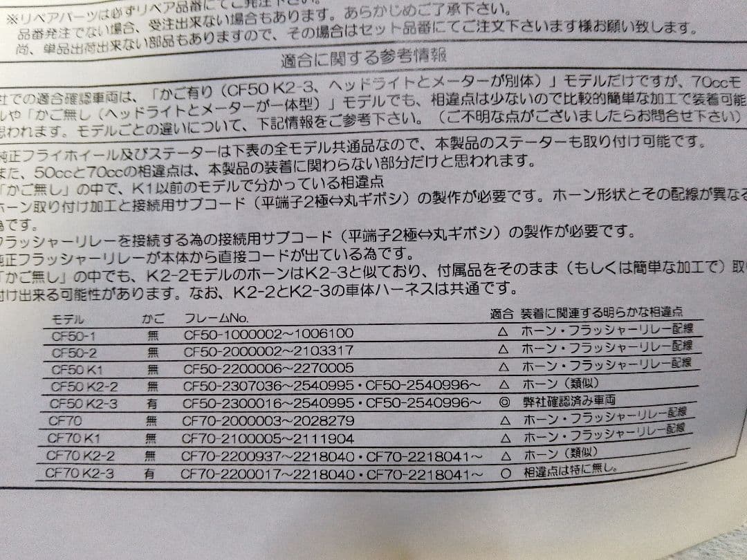 モンキー 武川 ６V シャリー アウターローターキット