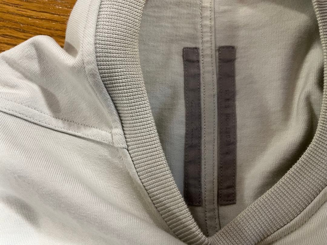 RICK OWENS SHORT CREWNECK LS T　OYSTER