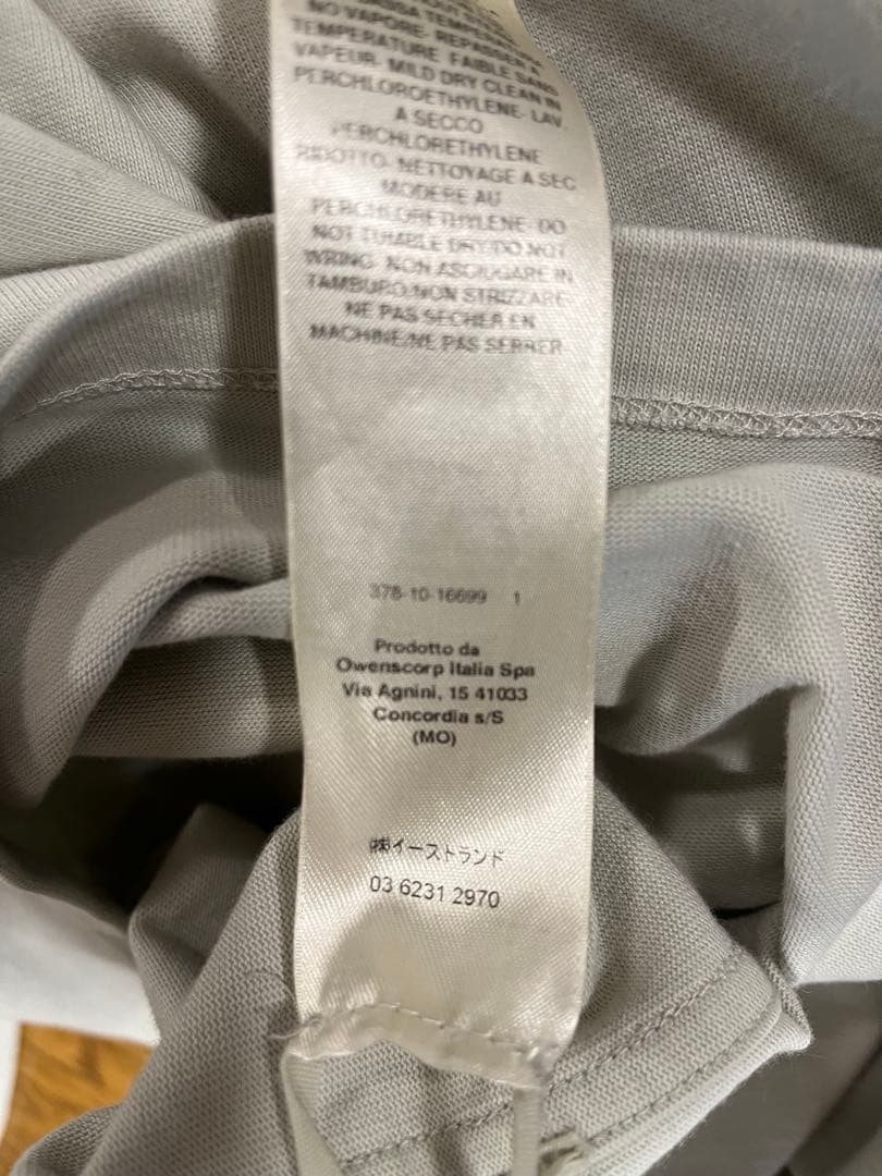 RICK OWENS SHORT CREWNECK LS T　OYSTER