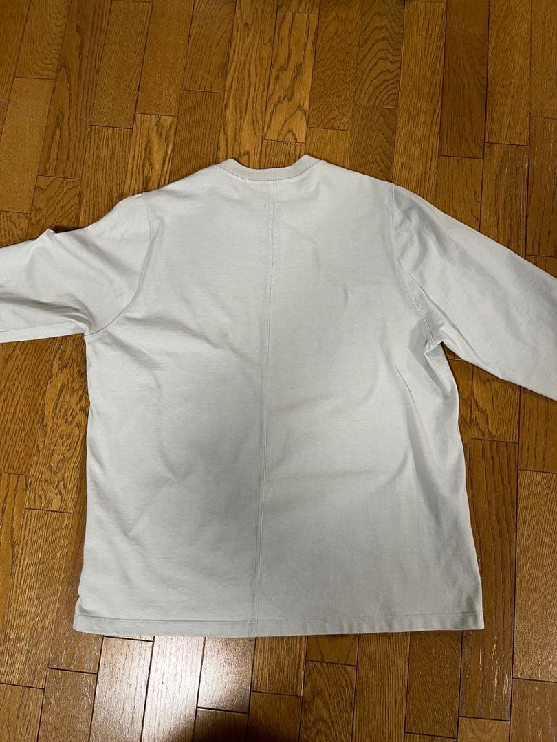 RICK OWENS SHORT CREWNECK LS T　OYSTER