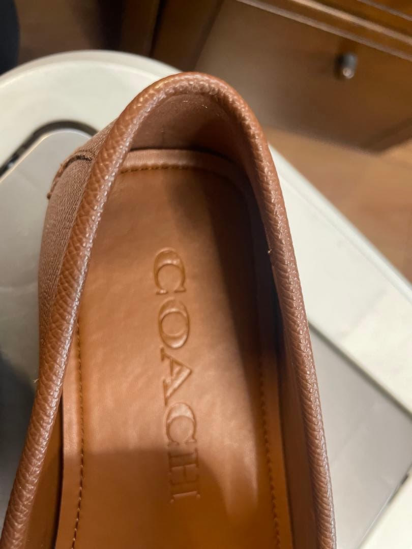 ブラウンレザーシューズcoach26.0