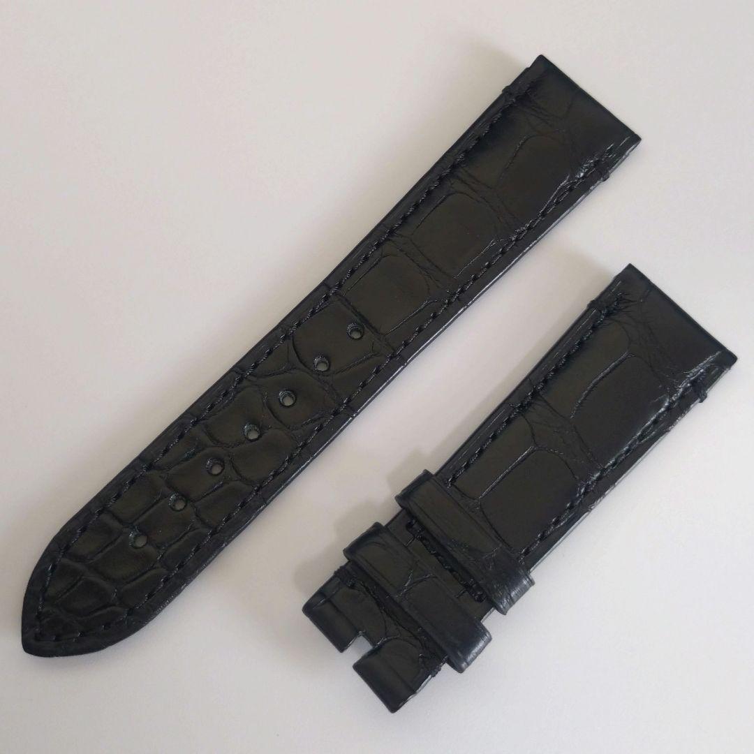 ゼニス 純正アリゲーターベルト 21mm-18mm 黒